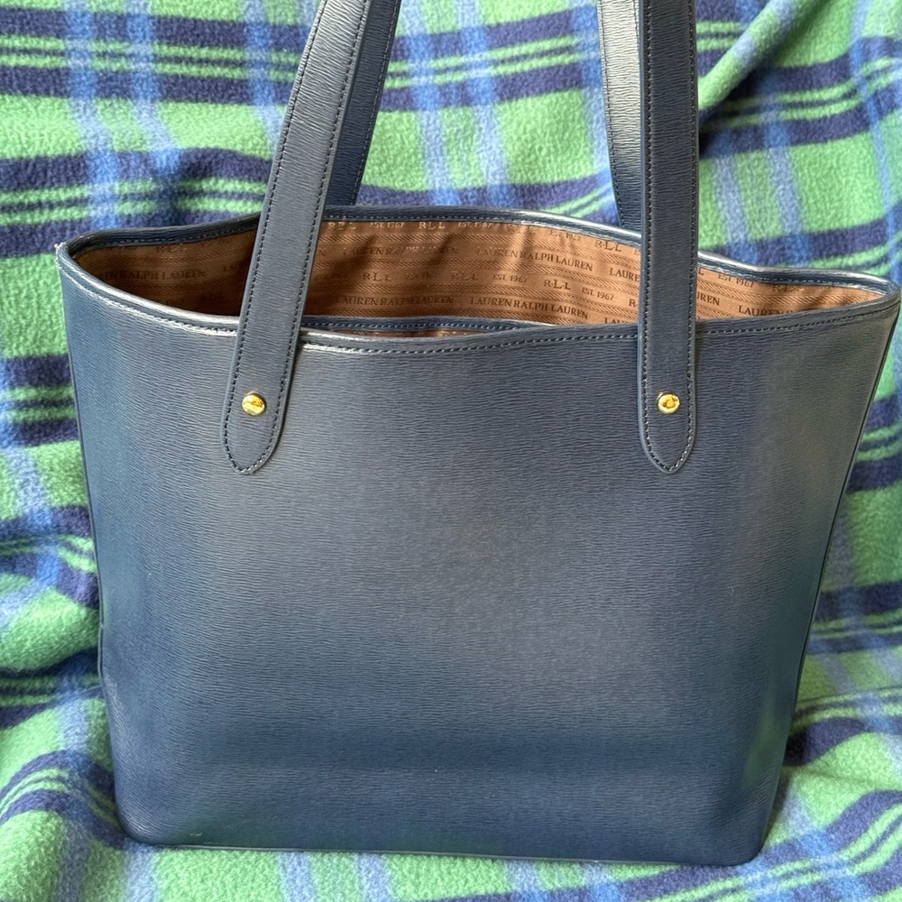 LRL Navy Tote Handbag - Picture 2 of 11